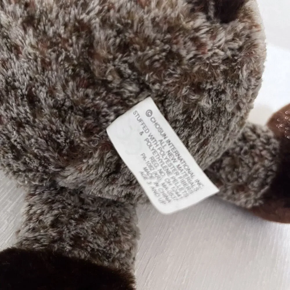 Chosun Christmas Moose Reindeer Holiday Plush Stuffed Animal scarf & hat frosted